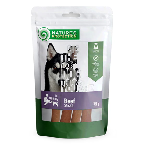 NP Snacks Beef Sticks 75g dog   Pałeczki z wołowiny