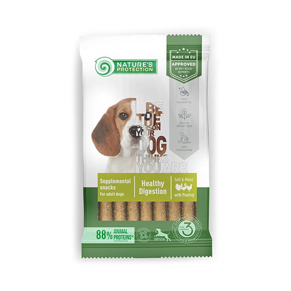 NP Snacks Healthy Digestion Adult Poultry 110g dog  Przysmak z drobiu, "kabanosy"