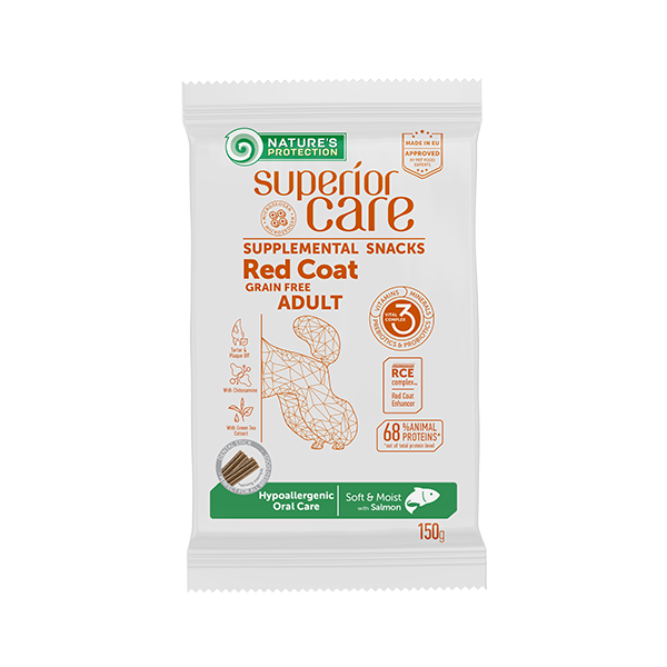 NP Snacks Red Coat Hypoallergenic Oral Care Grain Free Adult Salmon 150g