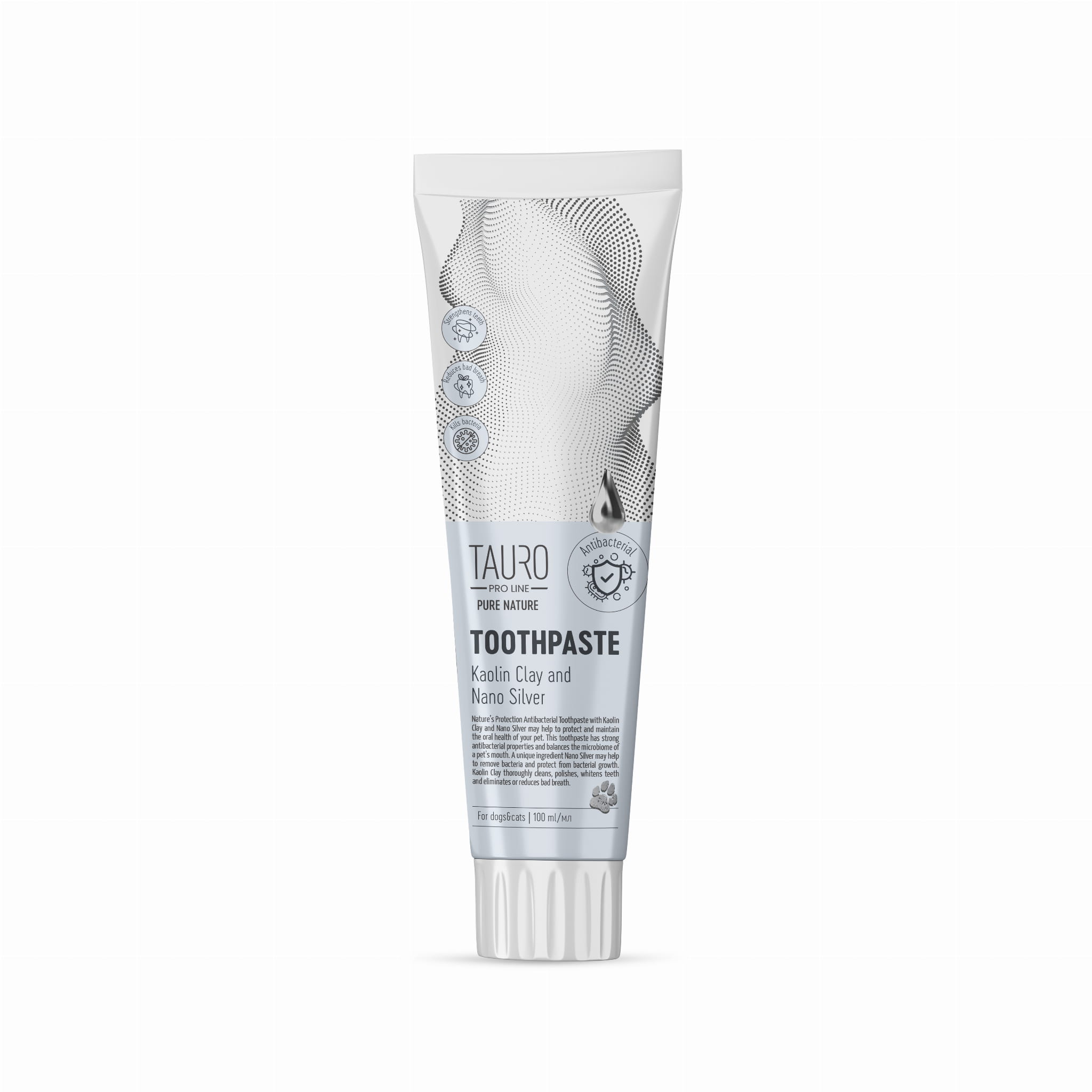 TPL Pure Nature Pasta do zębów z kaolinem i nanocząsteczkami srebra 100ml dla psów i kotów