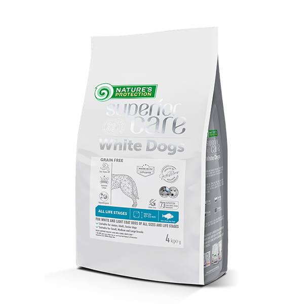 NP SC White Dogs Grain Free White Fish ALL LIFE STAGES ALL SIZES 4 kg