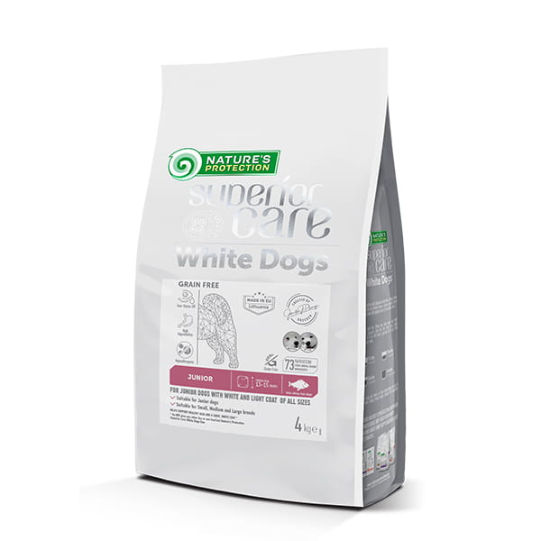 NP SC White Dogs Grain Free White Fish Junior ALL SIZES 4 kg
