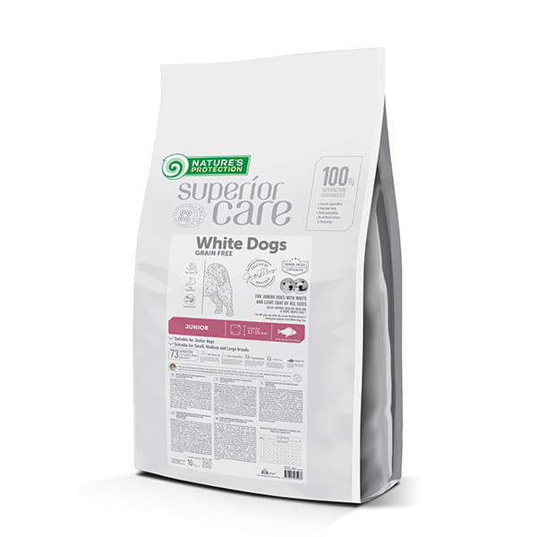 NP SC White Dogs Grain Free White Fish Junior ALL SIZES 10 kg