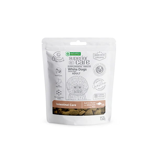 NP SC White Dogs Intestinal Care with White Fish and Rice Adult All Breeds, 150g RYŻ Digestive Support