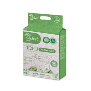 Tofu żwirek ekologiczny z zieloną herbatą matcha 6l dla aktywnych kotów