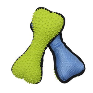 MISOKO Zabawka dla psa KOŚĆ zielono-niebieska, lateks, 19 cm