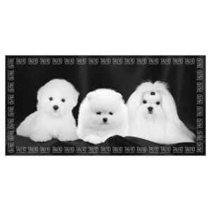 TPL RĘCZNIK Z MIKROFIBRY 80x160 cm WZÓR MALTAŃCZYK BICHON POMERANIAN
