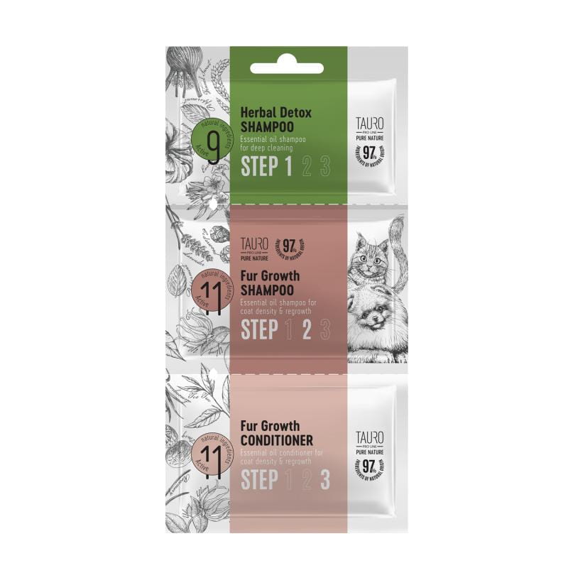 TPL Sample Herbal Detox Shampoo 6ml + Fur Growth Shampoo 8ml + Fur Growth Conditioner 4ml