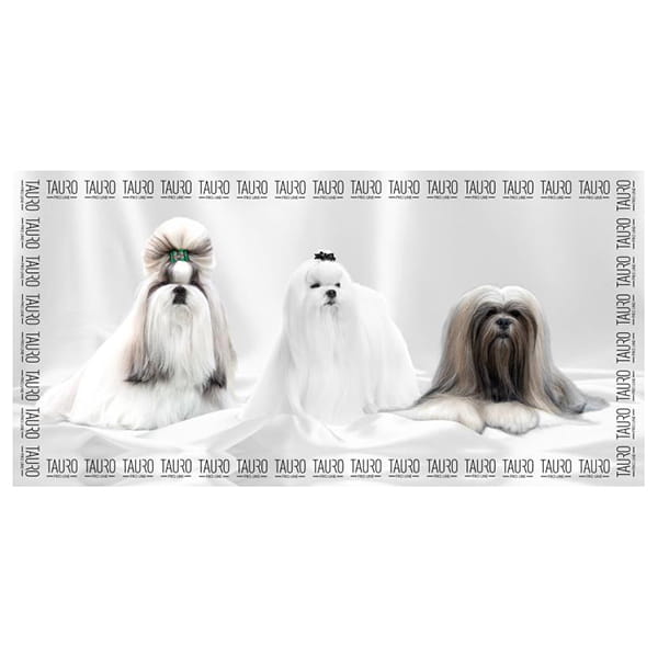 TPL RĘCZNIK Z MIKROFIBRY 80x160 cm WZÓR MALTAŃCZYK, SHIH TZU I  LHASA APSO