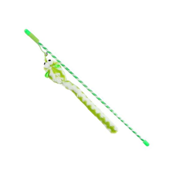 HIPPIE PET Zabawka dla kota, WĘDKA Z MYSZKĄ zielona, 46 cm