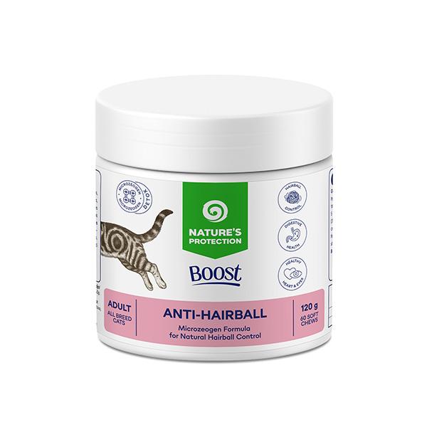 NP BOOST Anti-Hairball Soft Chews Adult All Breed Cats, 120g
