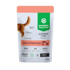 NP SUPERIOR CARE Adult Cat Skin & Coat Salmon & Chicken Breast, Grain Free, 85g sasz.