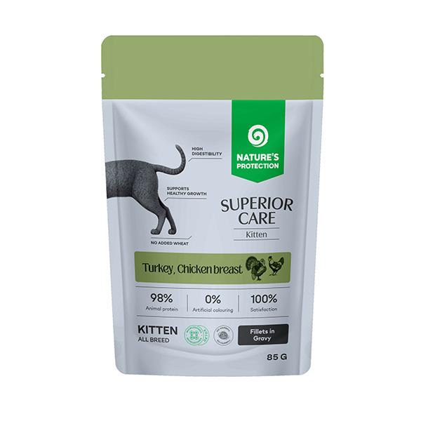 NP SUPERIOR CARE Kitten Grain Free Turkey and Chicken Breast, 85g sasz.